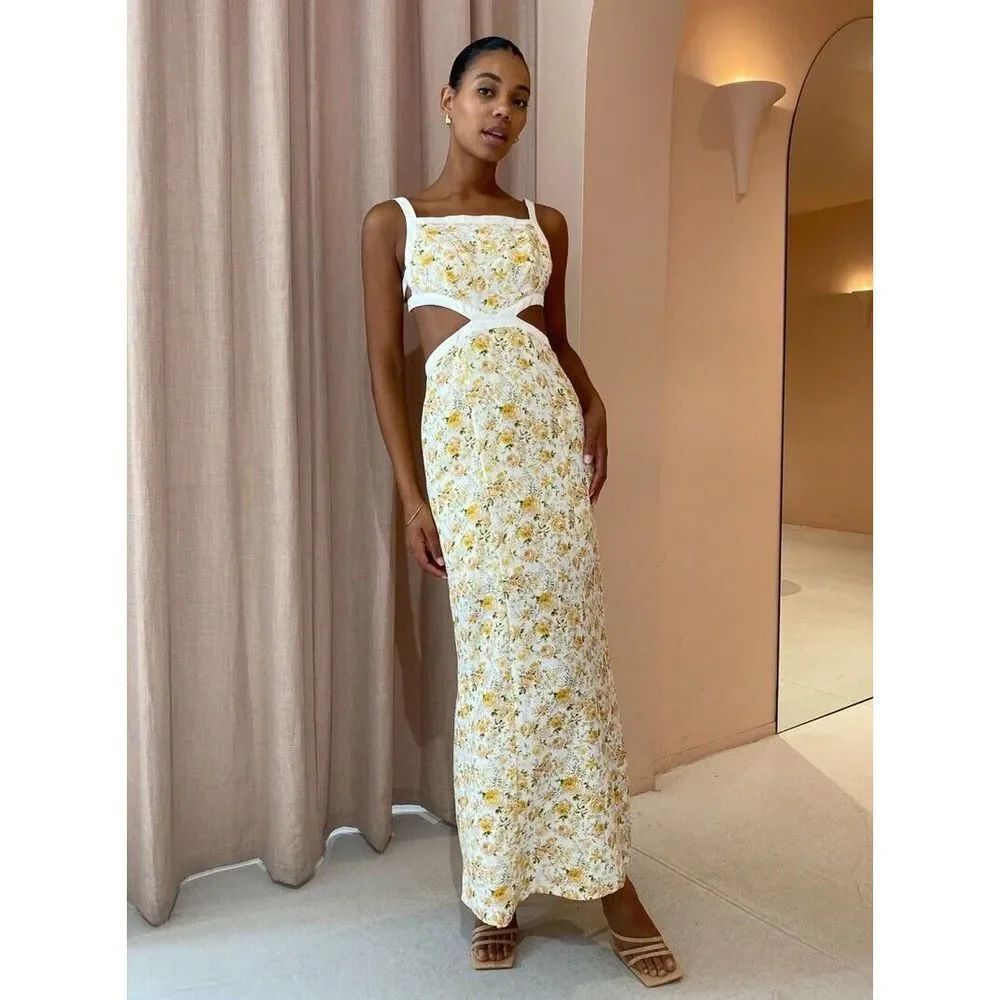 Anthropologie Significant Other Sleeveless Floral Maxi Dress - Picture 6 of 14